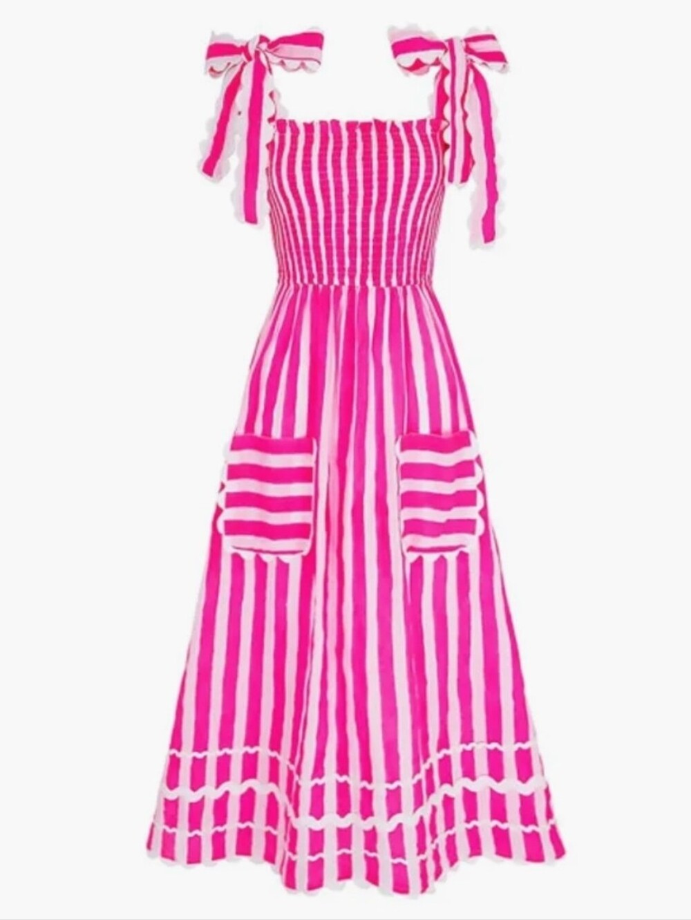 Pink City Prints Immy Tie-Shoulder Sundress XS/Small